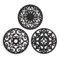 Silicone Trivets - Set of 3 Black | Pukkr