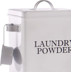 Laundry Powder Storage Tin with Scoop White | M&W