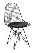 Inventors Black DKR Wire Chair With Black PU Cushion - Set of 2