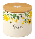 Bee-Beautiful Sugar Canister - Bamboo Lid