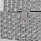 Resin Woven Storage Baskets - Set of 3 Grey | M&W