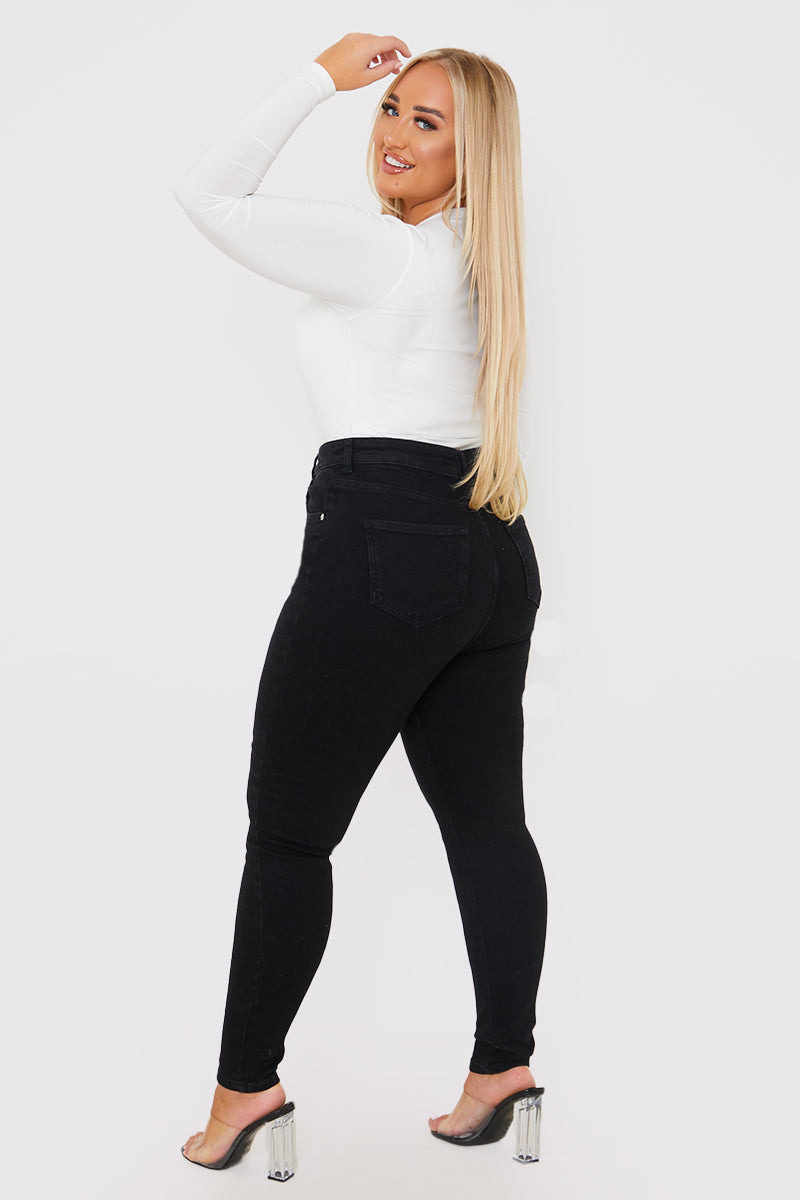 Stretch High Waisted Skinny Jeans
