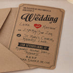 Wedding Invitations in Brown Kraft - Vintage Affair