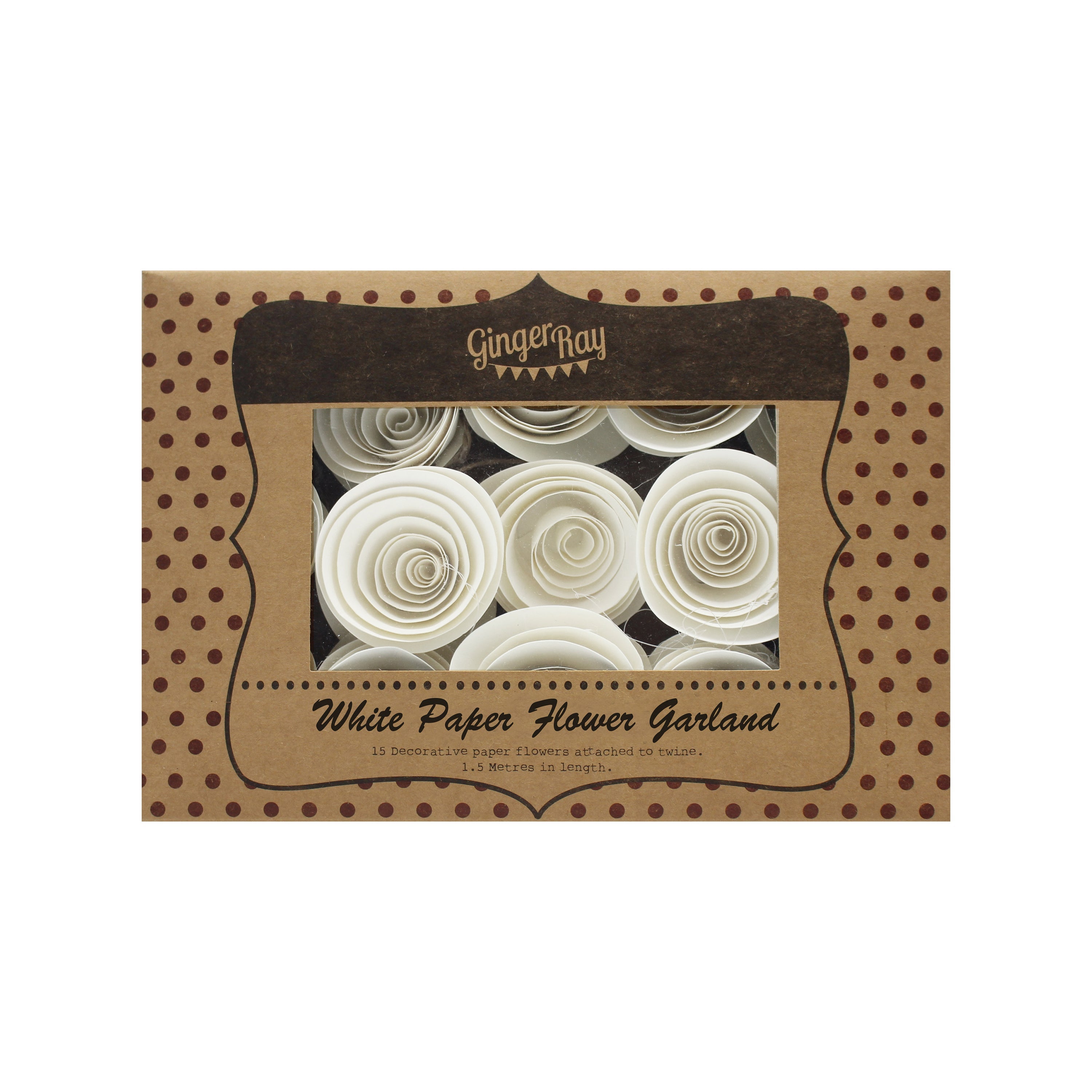 White Paper Flower Garland