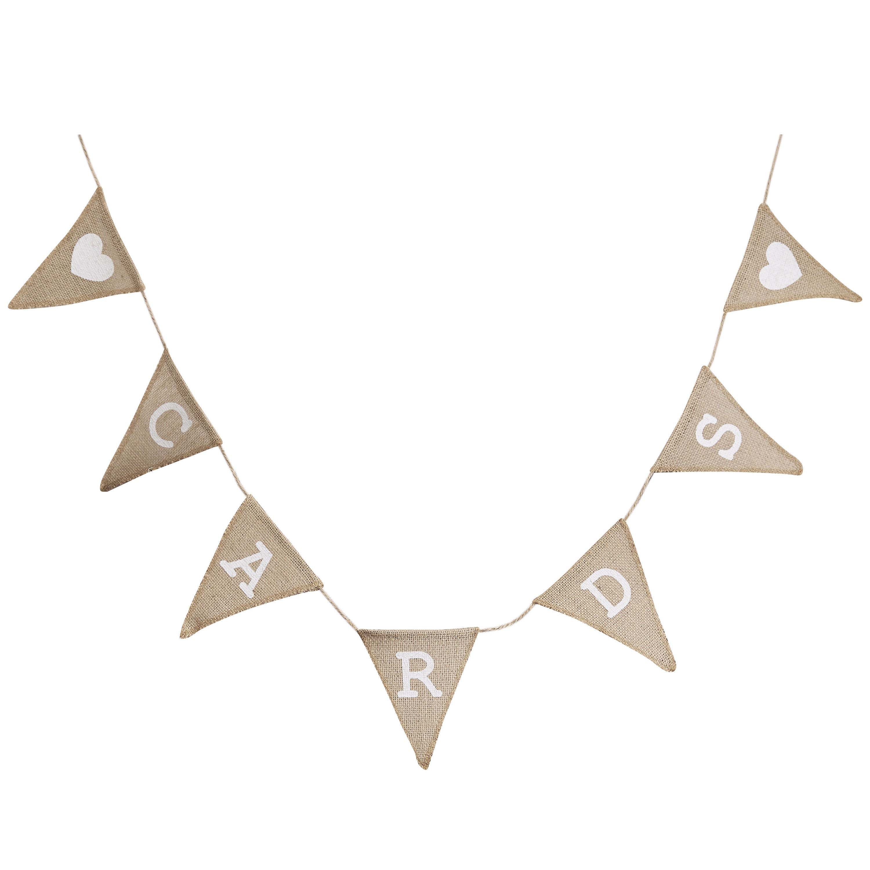 Cards Hessian Burlap Bunting - Vintage Affair