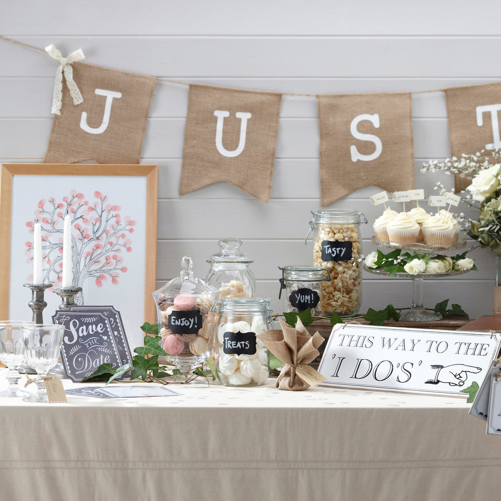 Cards Hessian Burlap Bunting - Vintage Affair