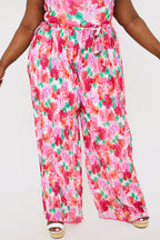 Plisse Sleeveless Wide Leg Jumpsuit