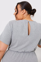 Short Sleeve Wrap Wide Leg Jumpsuit