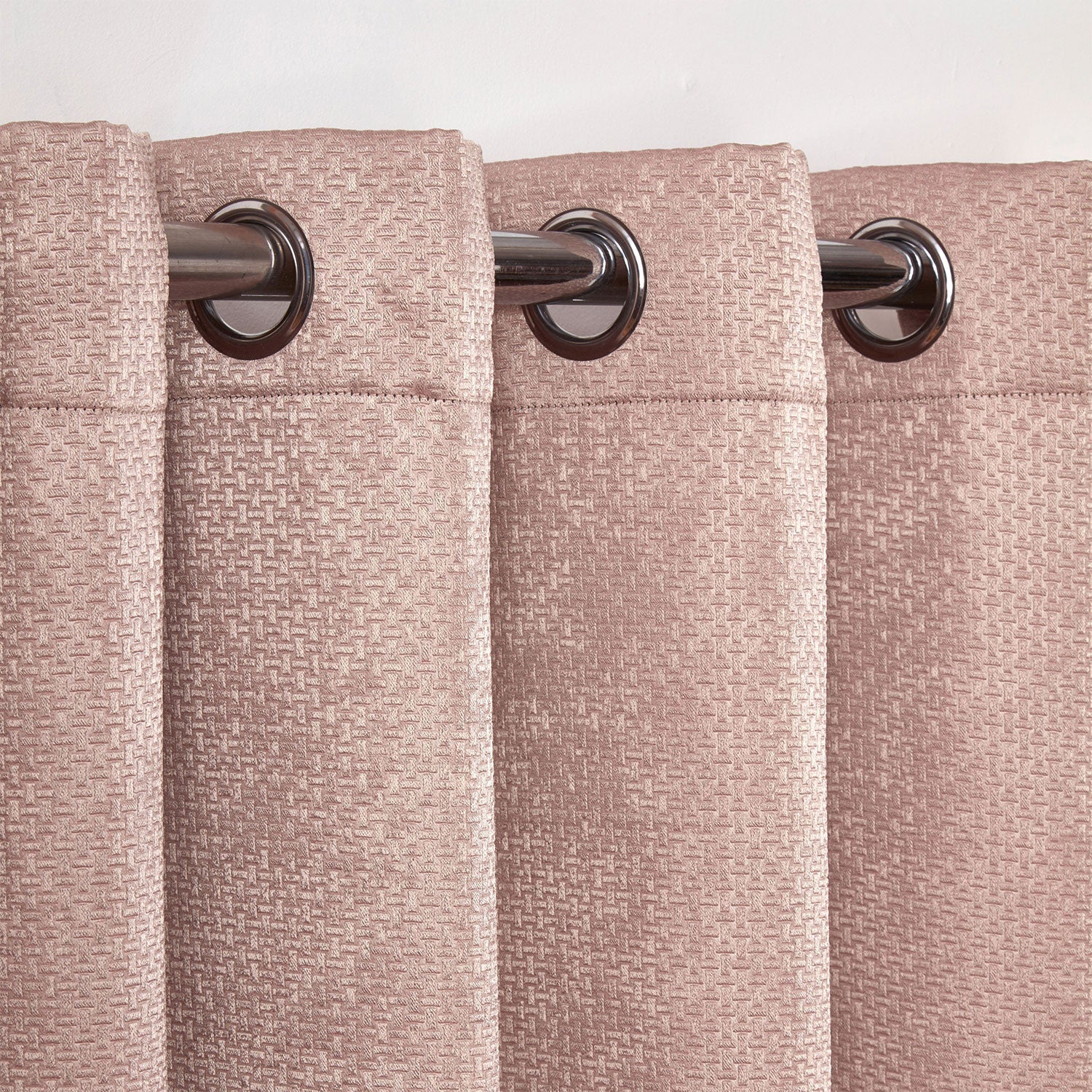 Ambiance Blush Pink Thermal Eyelet Curtains