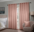 Ambiance Blush Pink Thermal Eyelet Curtains