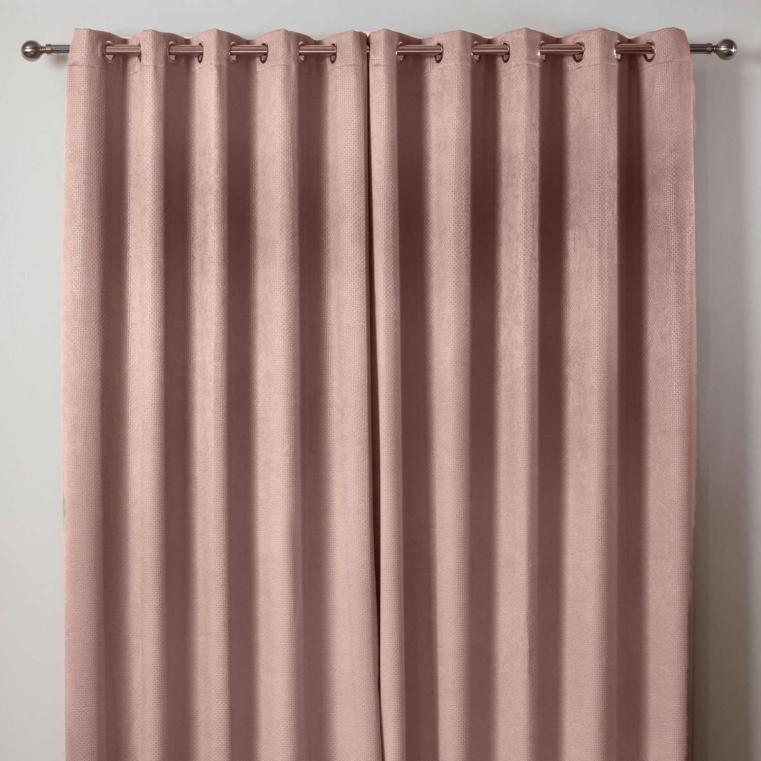 Ambiance Blush Pink Thermal Eyelet Curtains