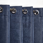 Ambiance Navy Blue Thermal Eyelet Curtains