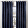 Ambiance Navy Blue Thermal Eyelet Curtains