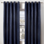 Ambiance Navy Blue Thermal Eyelet Curtains