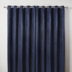 Ambiance Navy Blue Thermal Eyelet Curtains