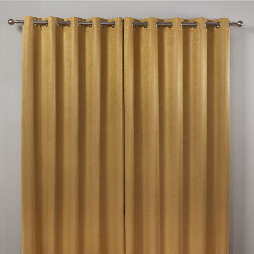 Ambiance Ochre Thermal Eyelet Curtains