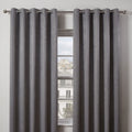 Ambiance Charcoal Grey Thermal Eyelet Curtains