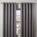 Ambiance Charcoal Grey Thermal Eyelet Curtains
