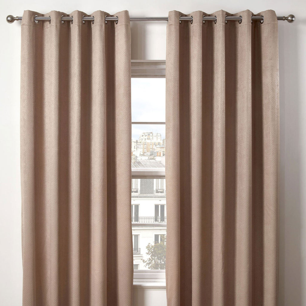 Ambiance Taupe Thermal Eyelet Curtains