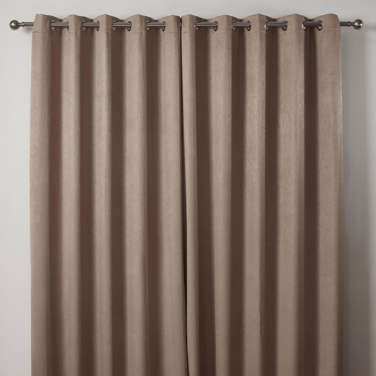 Ambiance Taupe Thermal Eyelet Curtains