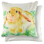 Watercolour Bunny Velvet Cushion Cover Pair