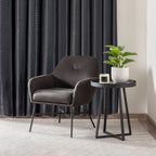 Aura Black Jacquard Eyelet Curtains