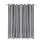 Aura Charcoal Jacquard Eyelet Curtains