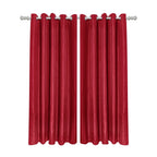 Aura Cranberry Red Jacquard Eyelet Curtains