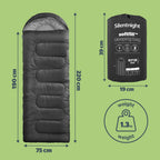 Silentnight Black Soft Fill Adult Single Sleeping Bag
