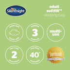 Silentnight Blue Soft Fill Adult Sleeping Bag