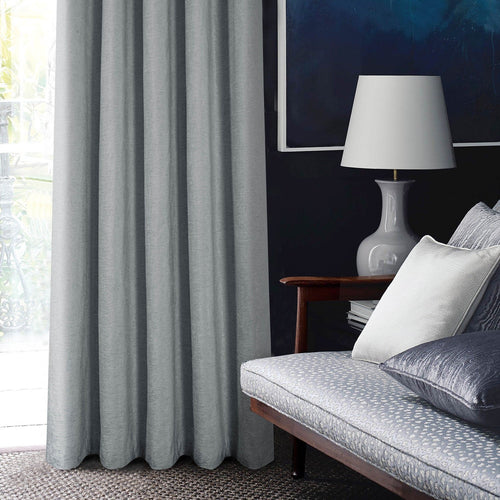 Amberley Nickel Grey Chenille Thermal Eyelet Curtains