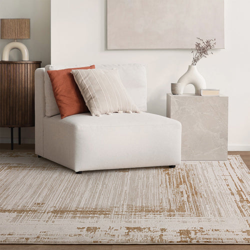 Anders AN05 Boho Abstract Border Natural Rug