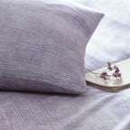 Anson Stripe Mauve Brushed Cotton Duvet Set