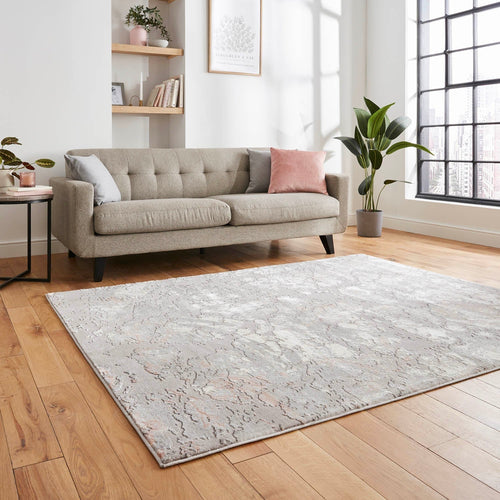 Apollo 2677 Grey/Rose Rug
