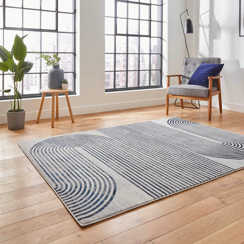 Apollo 2683 Grey/Navy Rug