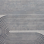 Apollo 2683 Grey and Navy Modern Linear Rug