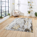 Apollo GR580 Grey/Gold Rug