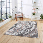 Apollo GR584 Grey/Rose Rug