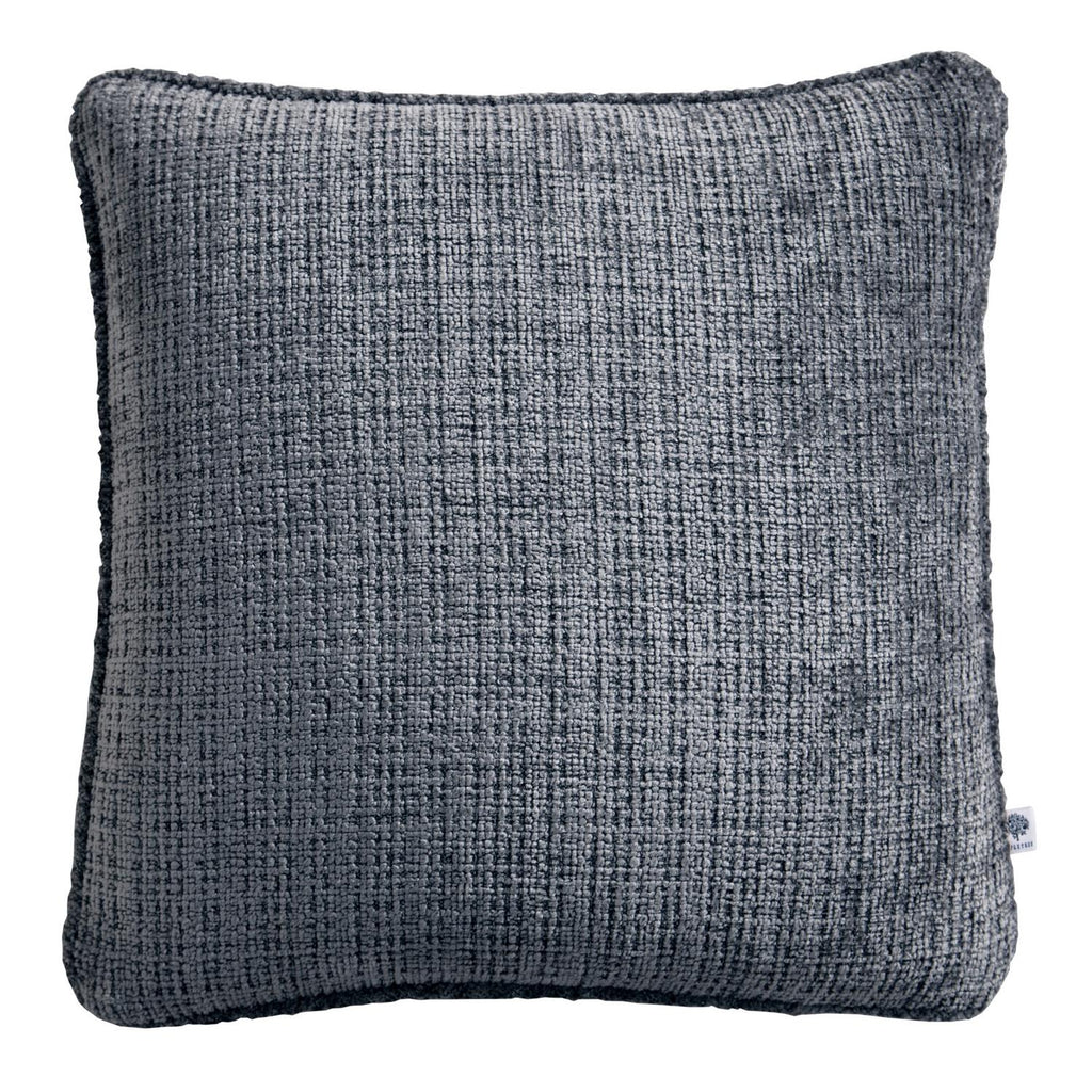 Alba Charcoal Chenille Cushion (43cm x 43cm)