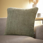 Alba Green Chenille Cushion (43cm x 43cm)