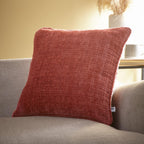 Alba Terracotta Chenille Cushion (43cm x 43cm)