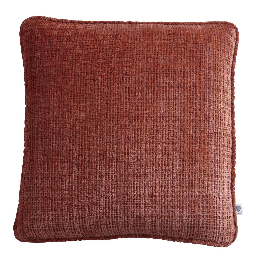 Alba Terracotta Chenille Cushion (43cm x 43cm)