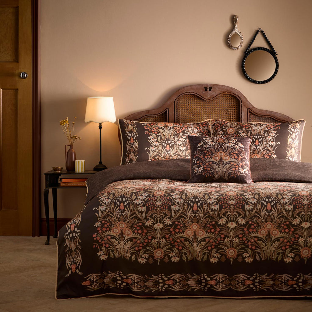 Audrey Spice Reversible Cotton Sateen Duvet Set