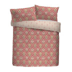 Aurelia Pink Ruffle Edge Reversible Cotton Duvet Set