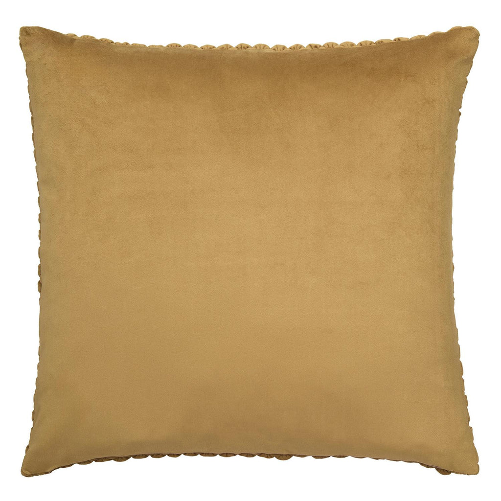 Bobble Ochre Large Velvet Cushion (55cm x 55cm)