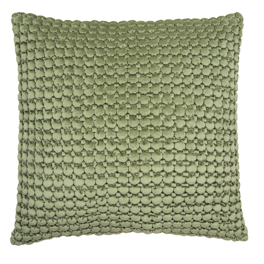 Bobble Olive Large Velvet Cushion (55cm x 55cm)