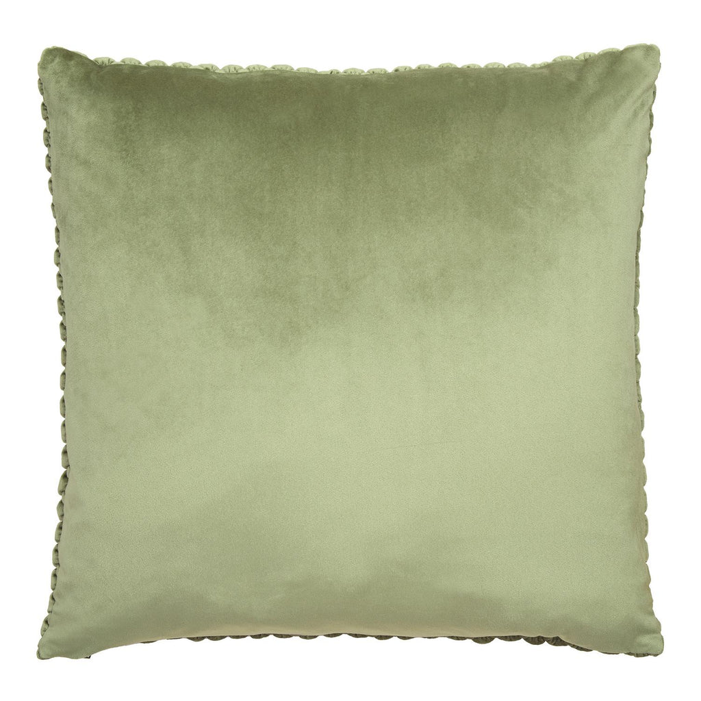 Bobble Olive Large Velvet Cushion (55cm x 55cm)