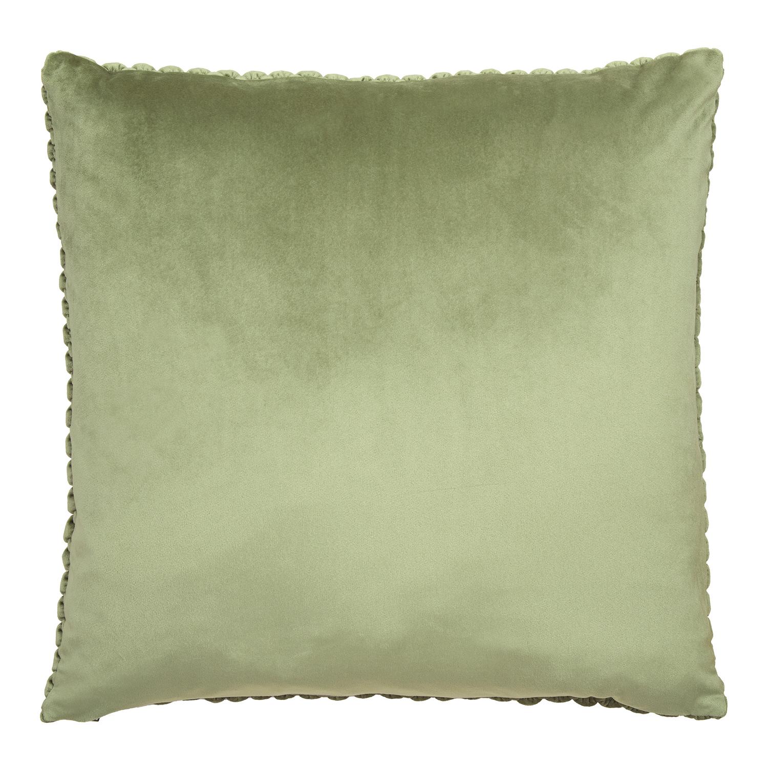 Bobble Olive Large Velvet Cushion (55cm x 55cm)
