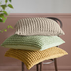 Bobble Olive Large Velvet Cushion (55cm x 55cm)