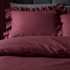 Cassia Frill Berry 100% Cotton Duvet Set